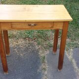 wooden farm table
