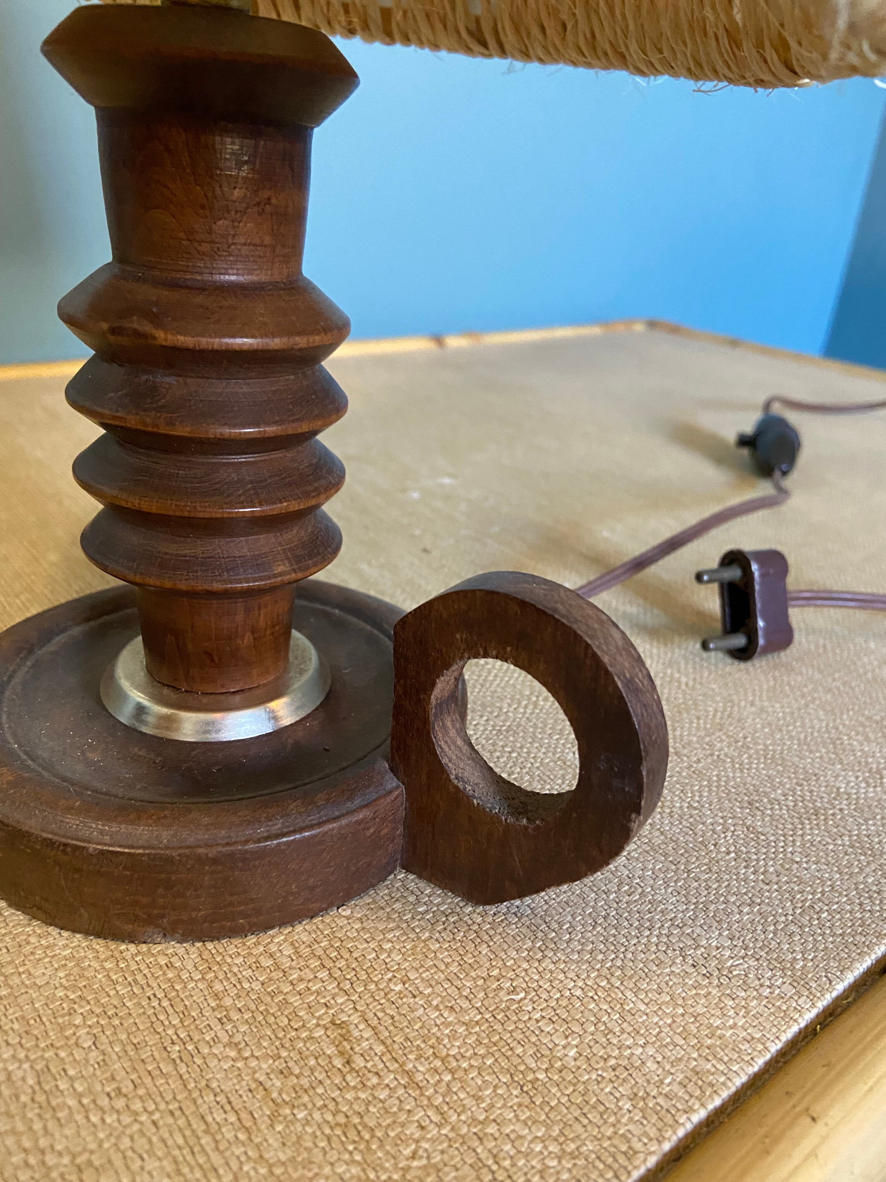 Turned wooden candle holder