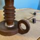 Turned wooden candle holder