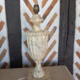Alabaster baluster lamp foot