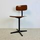 Office children's chair, wooden and metal, 70s