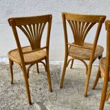 Set of 3 art deco bistro chairs
