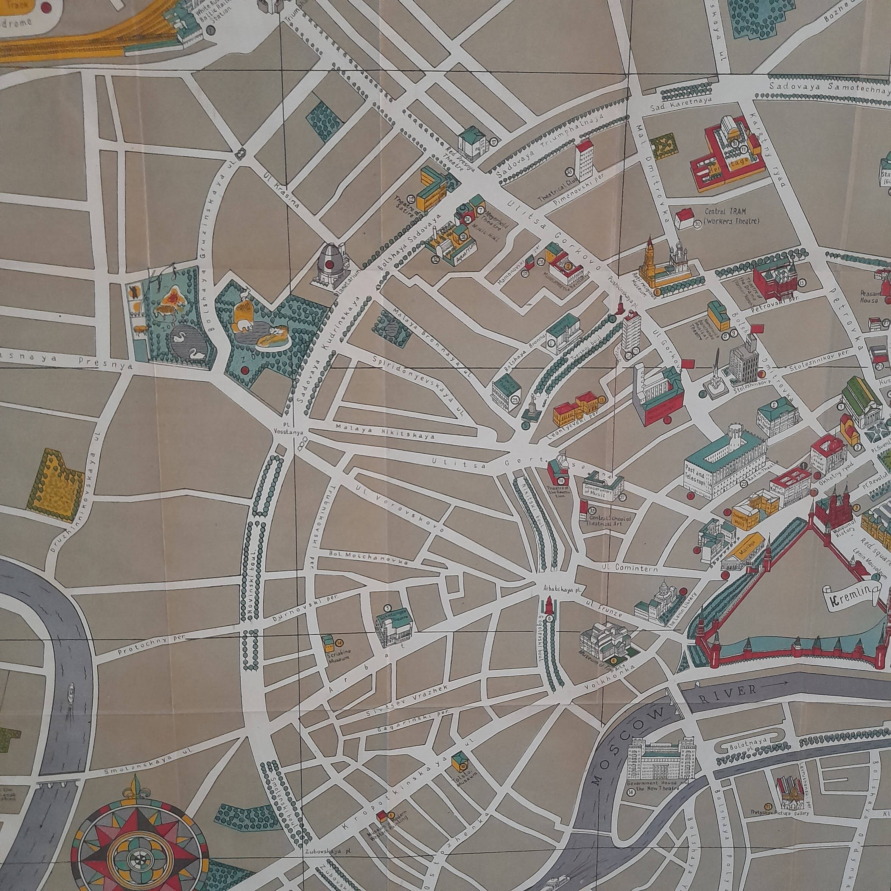 Map Map of the city of Moscow