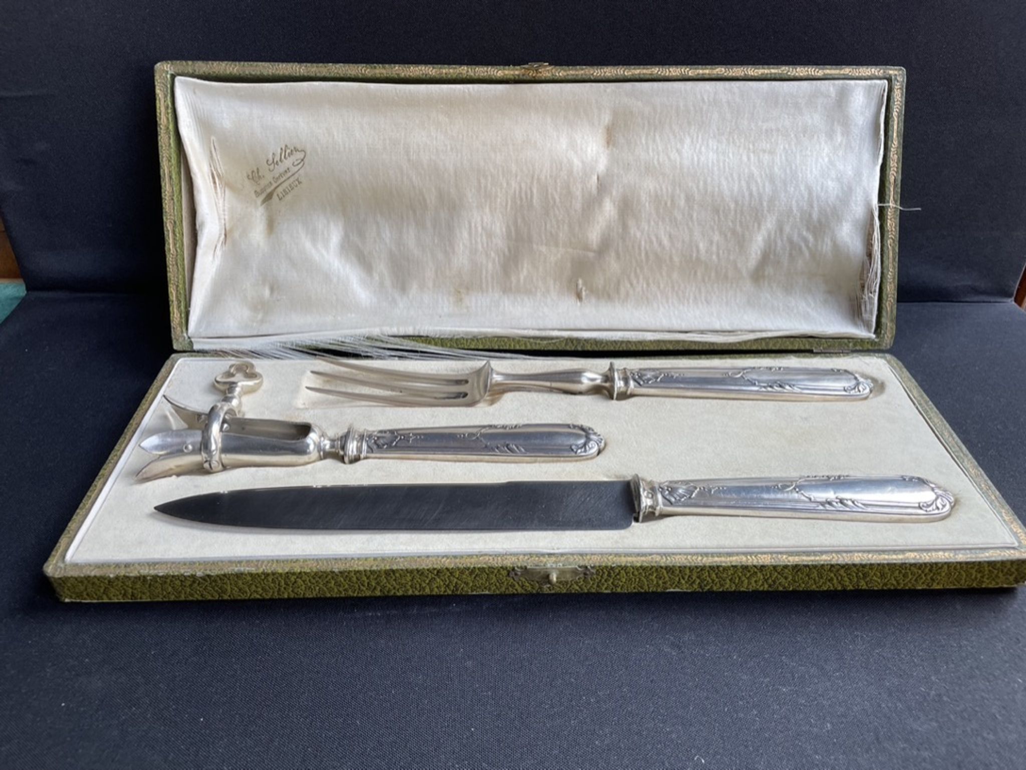 Service à découper Argent Minerve style Louis XV
