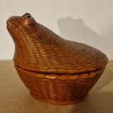 Vintage rattan rattan box varnished PM