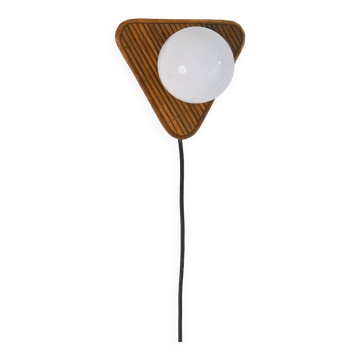 Lampe en rotin de style Space Age du milieu du siècle