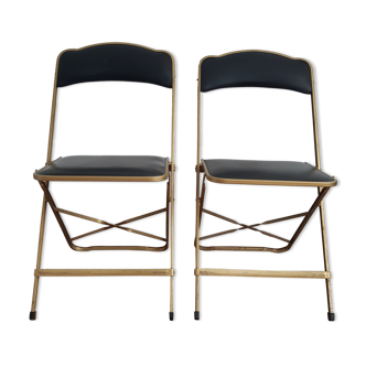 Set of 2 folding chairs skai and metal