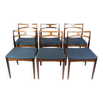 Set Of Six Dining Chairs Model 94 Made In Rosewood By Johannes Andersen
