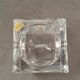 Solid crystal ashtray modernist design handmade art
