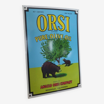 ORSI advertising embossed metal sign