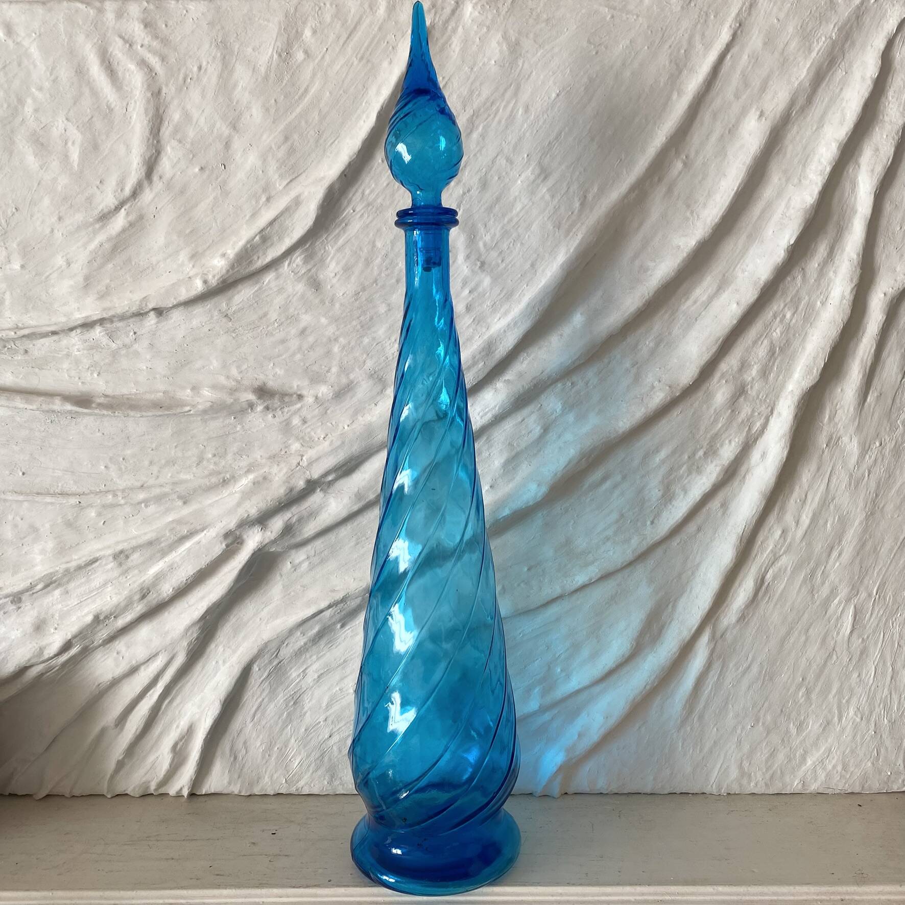 Large Empoli carafe 67 cm, Italy, 1960s-70s