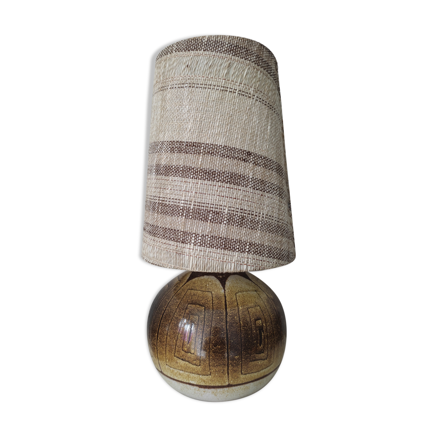 Lampe boule en céramique par Olivier Roy
