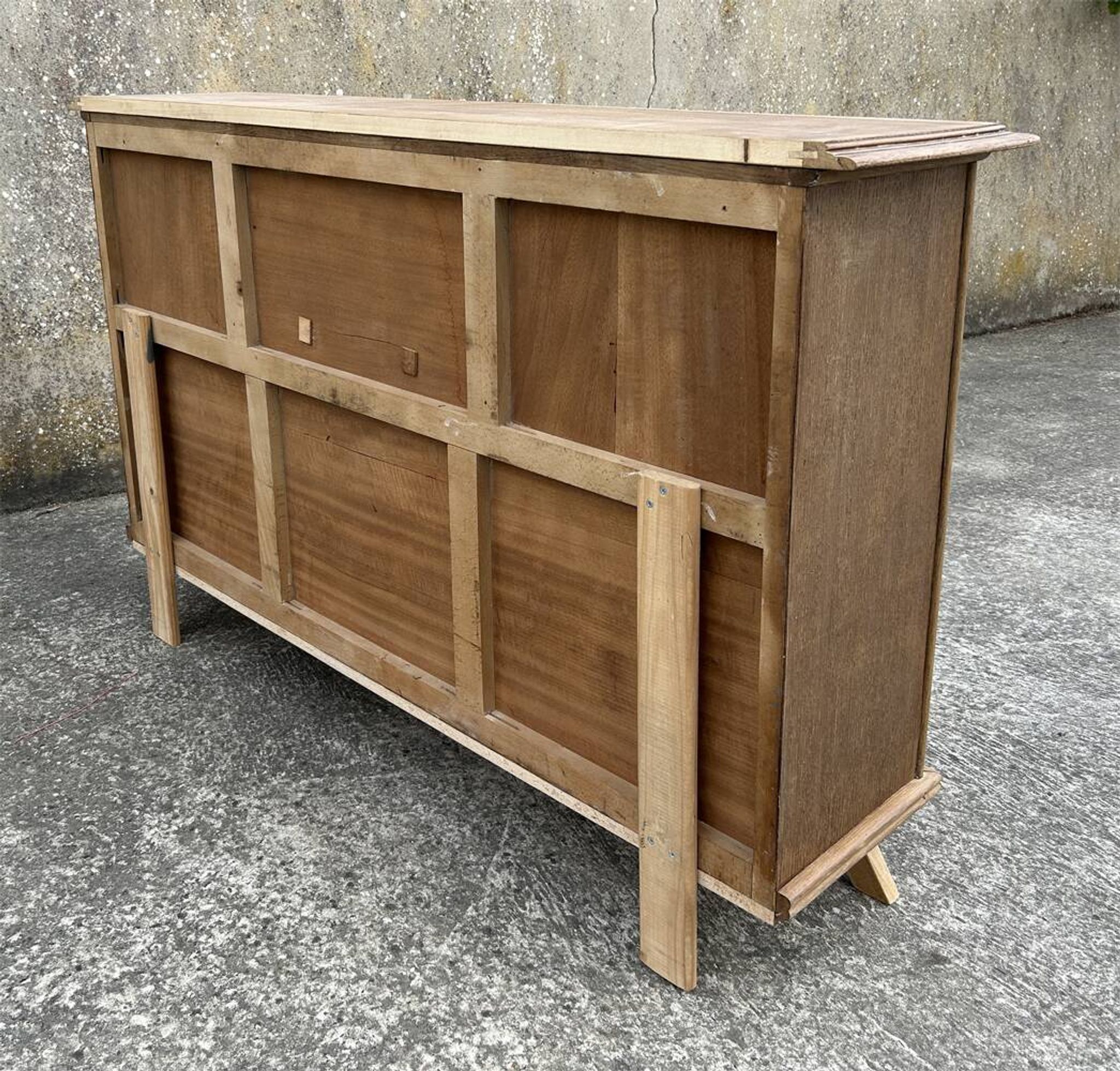 Low sideboard, bar, storage unit, wood, compass legs,