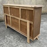 Low sideboard, bar, storage unit, wood, compass legs,
