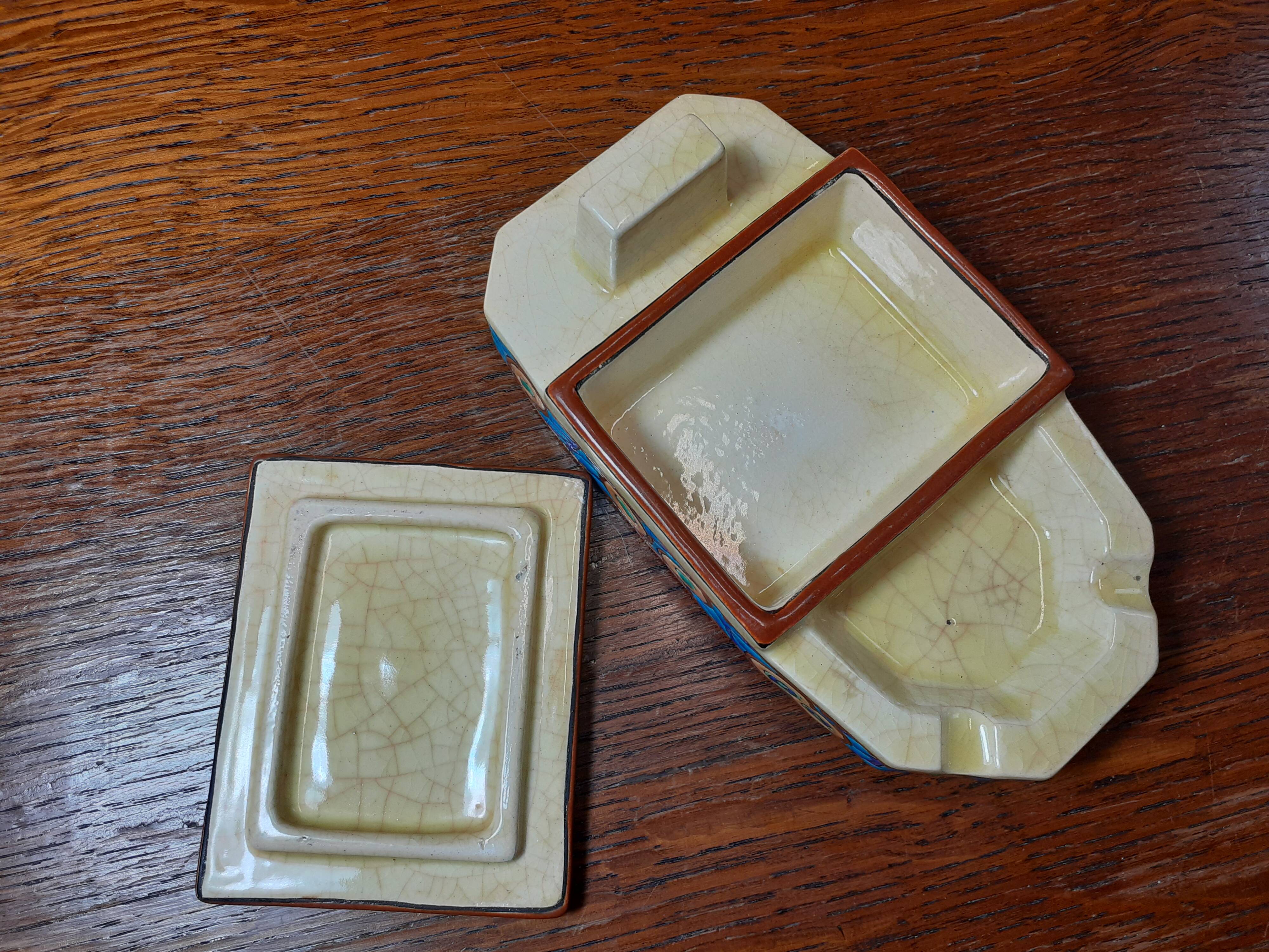 Longwy ashtray in emaux 1930