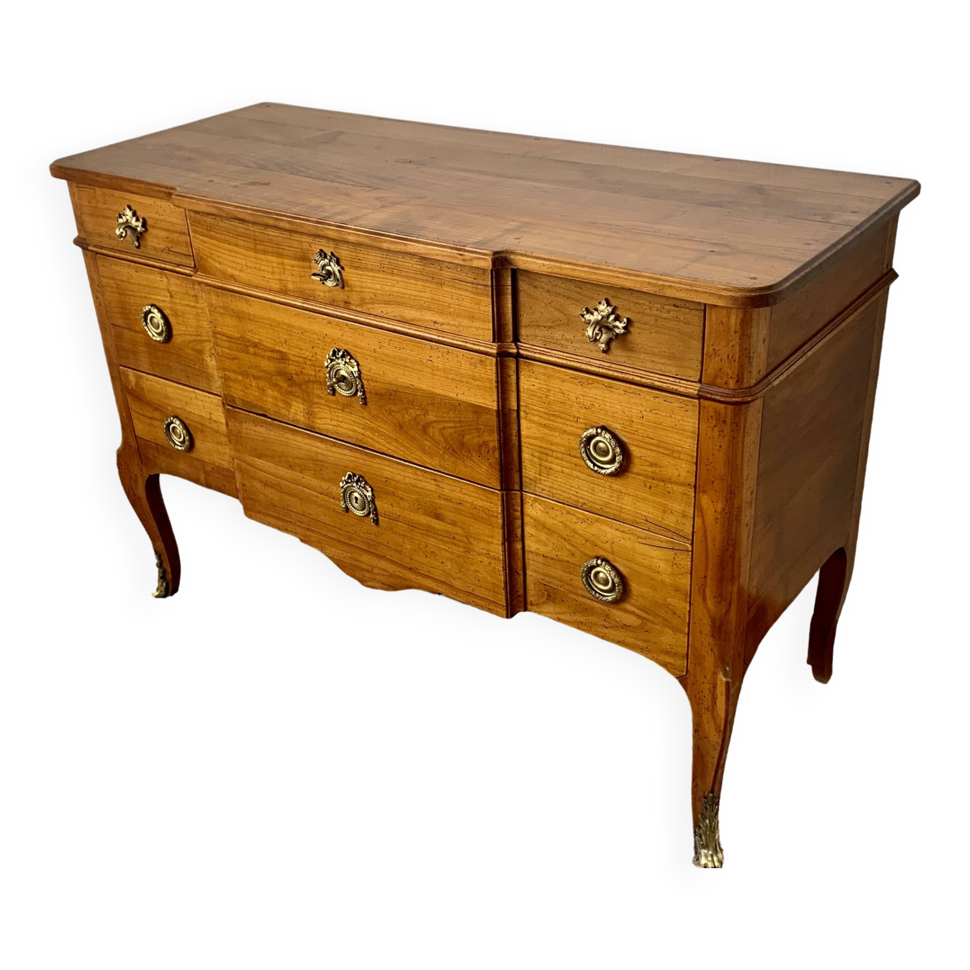 Commode à ressaut en Merisier Style Transition