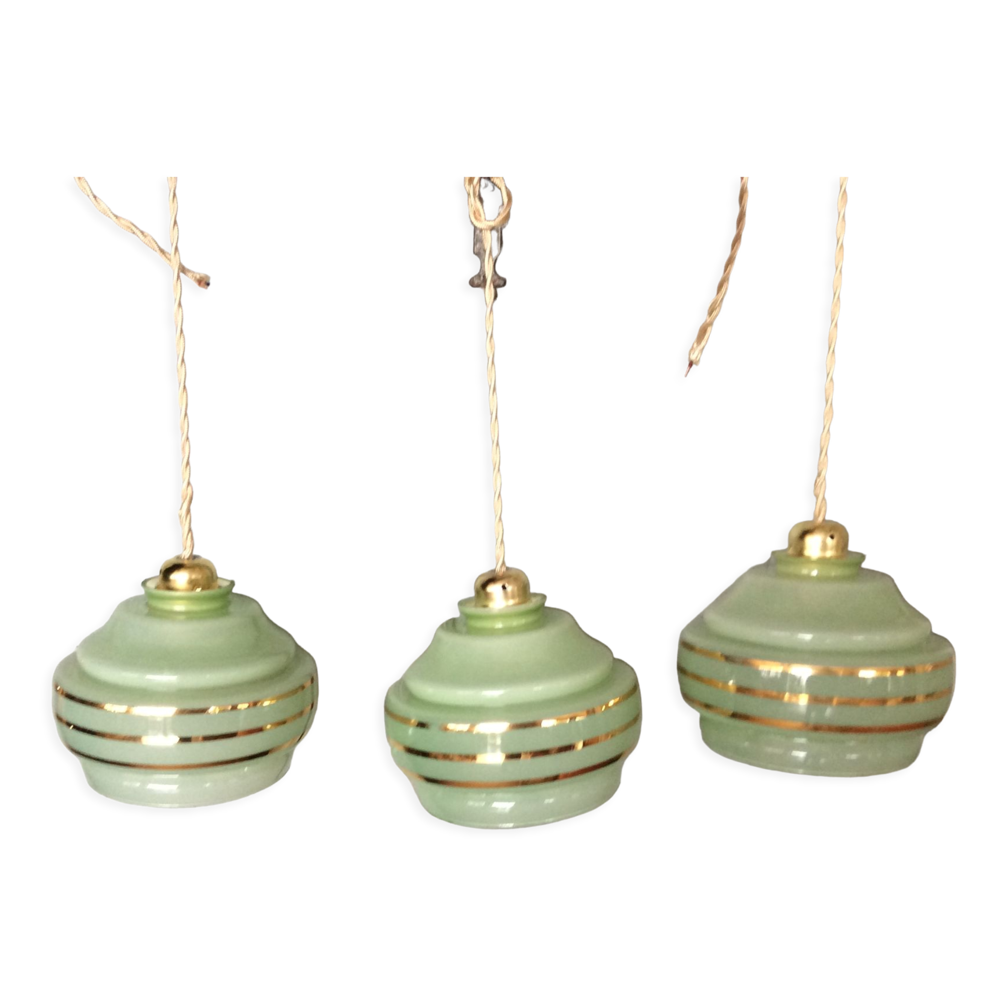 3 vintage pendant lamps
