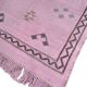 Moroccan pink sabra rug 100x150 cm – handwoven cactus silk wall hanging