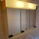 Allibert vintage toilet cabinet three mirror doors, two drawers, lamp