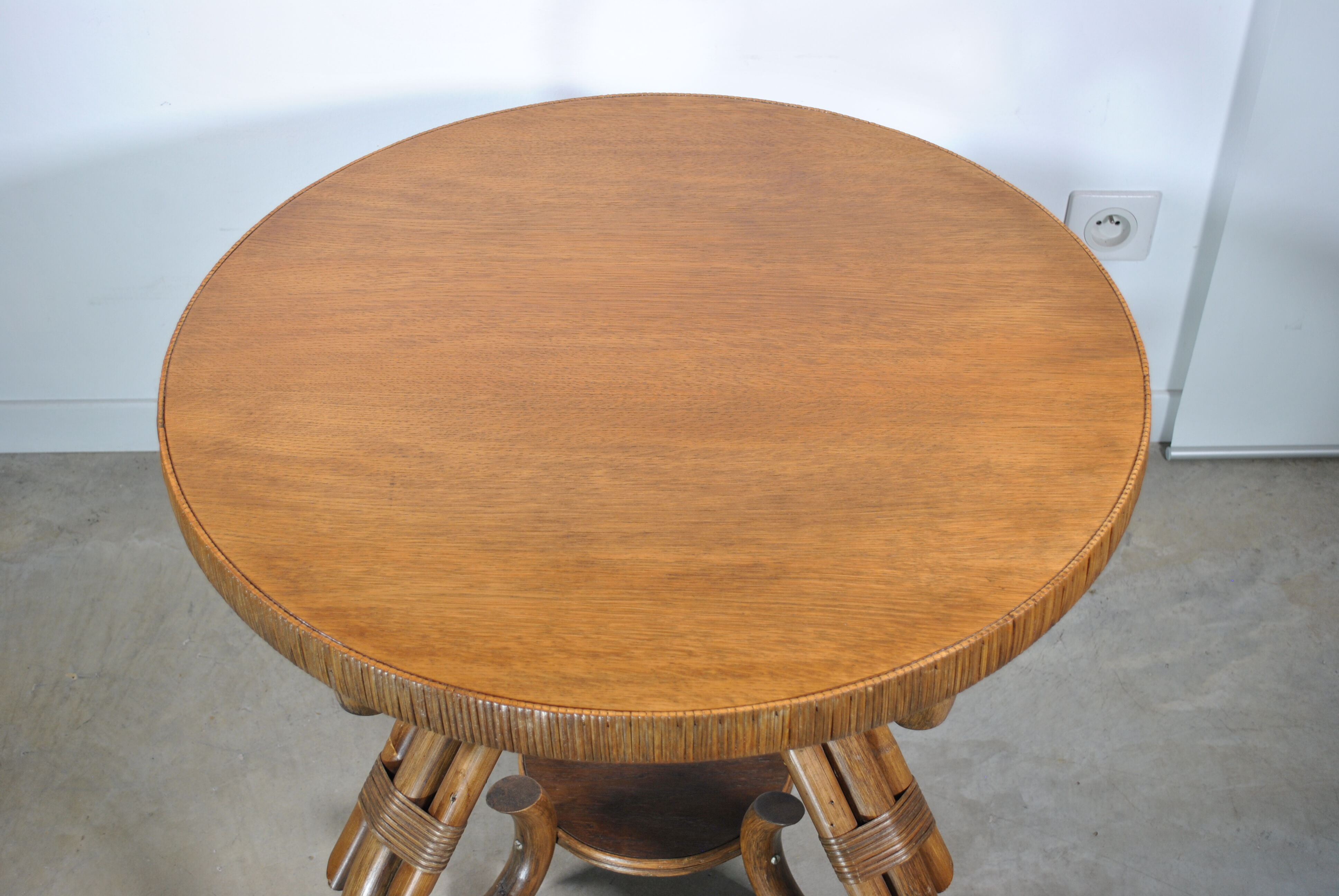 Rattan coffee table year 70