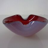 Red and Lilac Sommerso Murano Glass Bowl or Ashtray, Italy, 1960s