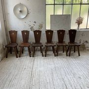 Solid oak chairs Savoyard cap popular art