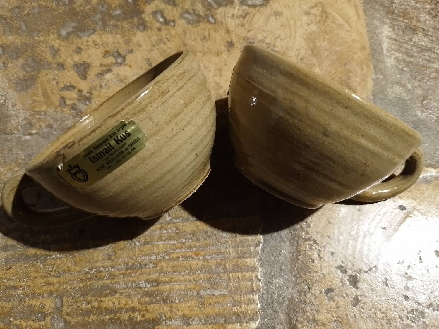 Large Vintage Stoneware Mugs