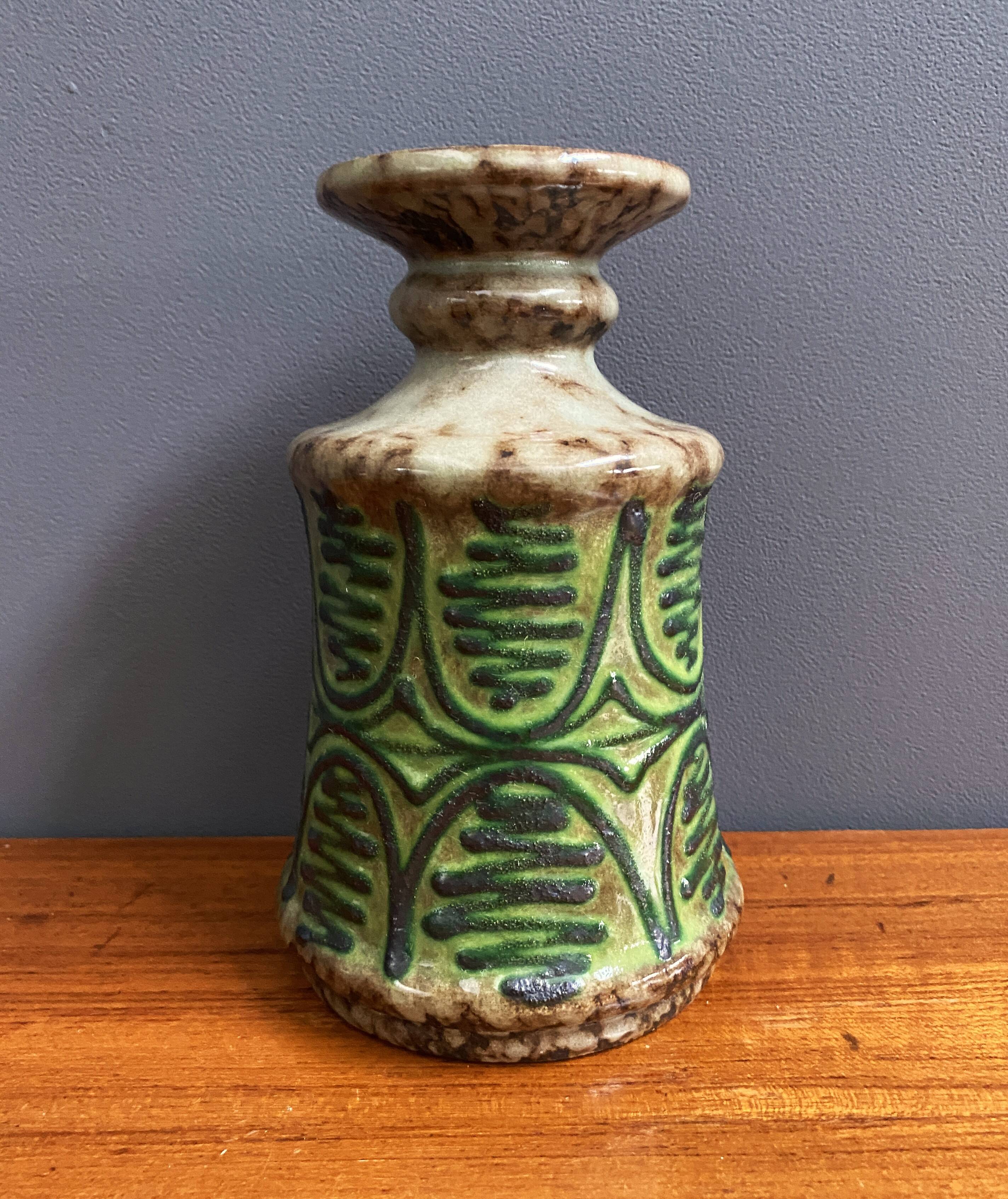 Strehla vase model 1228 1970s German Pottery