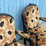 Paire de fauteuils à la reine laqués. Napoléon III, XIXe siècle