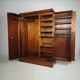 English Art Deco Light Burr Walnut Compactom Gentleman's Wardrobe