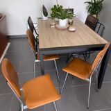 Series of 3 vintage Chairs Tubménager