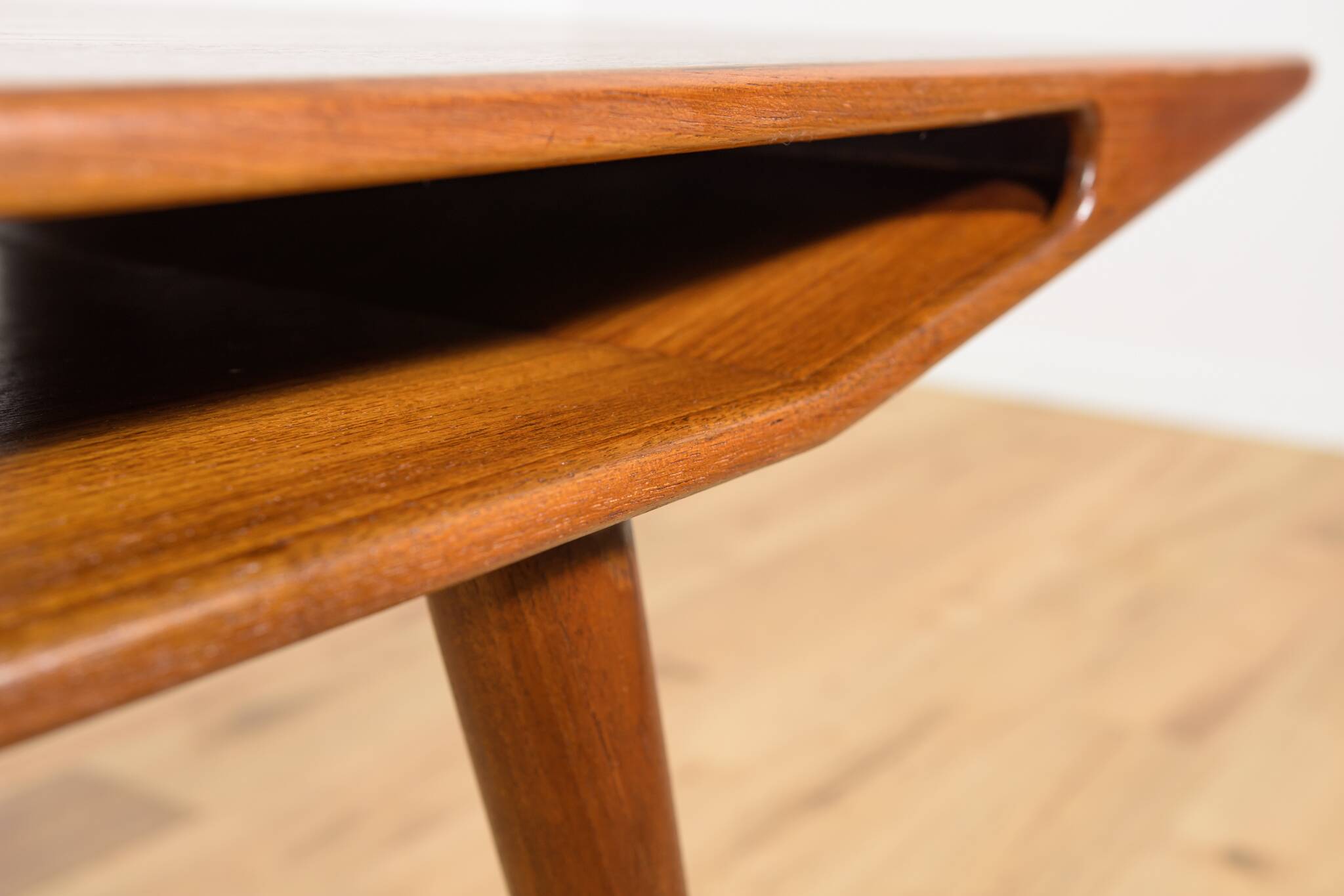 Danish Model 100 Teak Coffee Table from Omann Jun, Denmark, 1950s