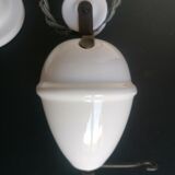 Old white ceramic pendant lamp
