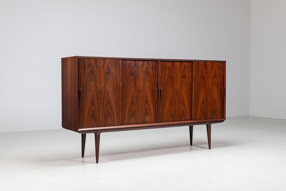 Gunni Omann highboard model 19 in rosewood Omann Jun Denmark 1960
