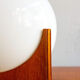 Small glass & wood table lamp, Czechoslovakia, 1960s