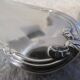 Christofle Rubans Louis XVI silver plated soup ladle, goldsmith, 32.8cm