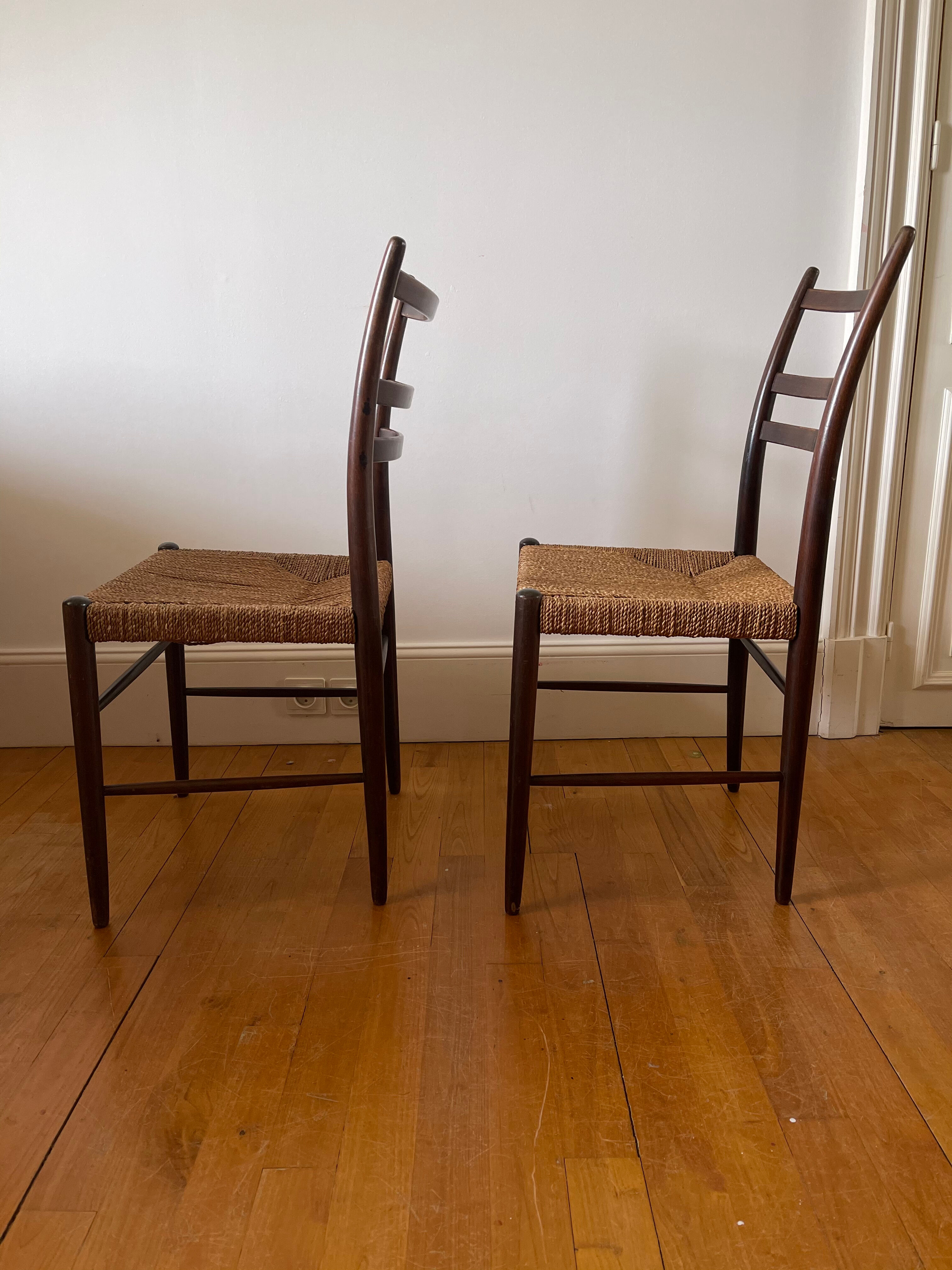 Pair of rope chairs "Gracell" by Yngve Ekstrom for Gemla, 1950s