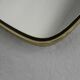 Miroir vintage avec bord en aluminium doré, années 1960