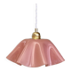 Vintage lampshade pendant light in pink opaline