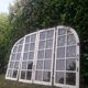 Glass window h146xl227 in arched oak