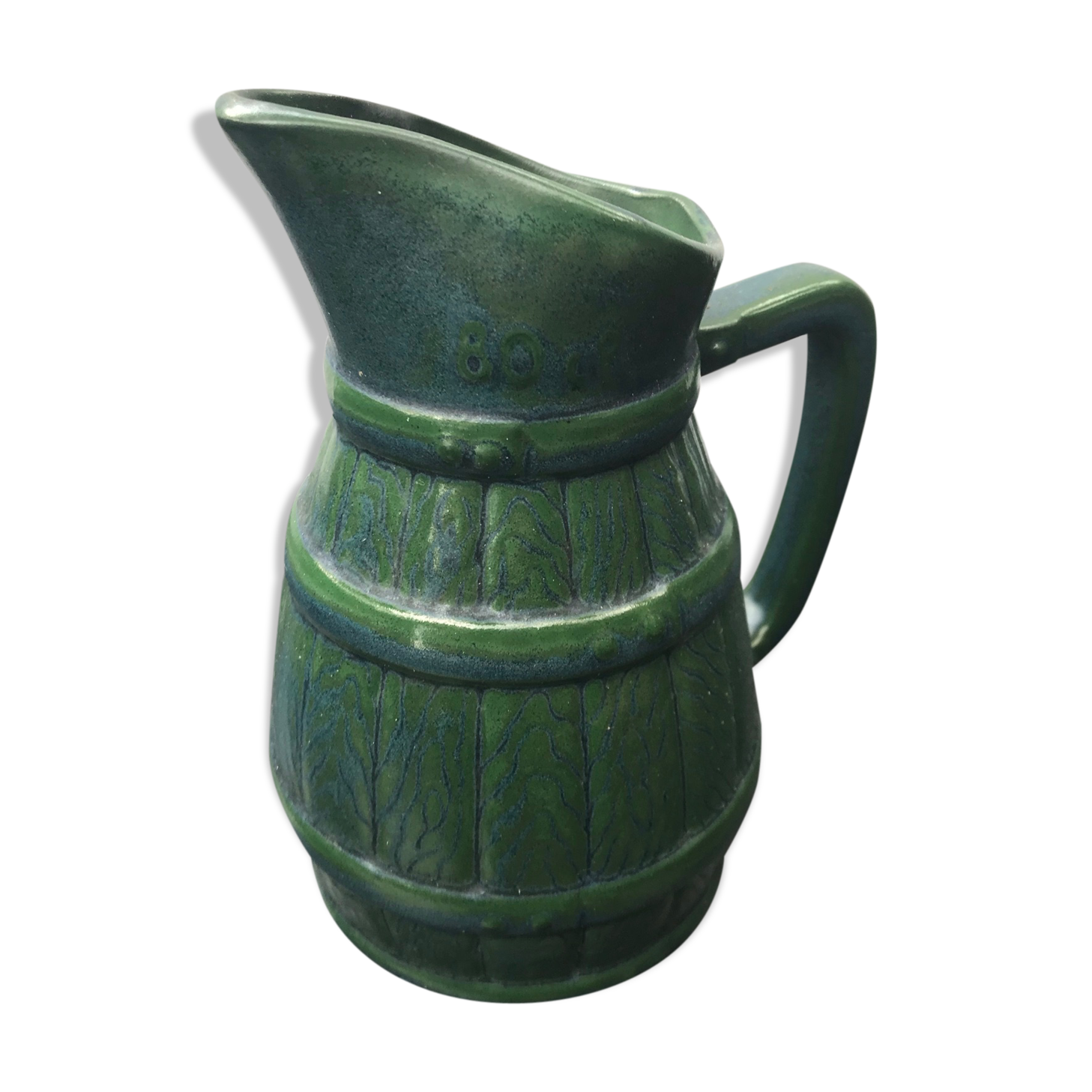 Former green ceramic pitcher shape tonneau