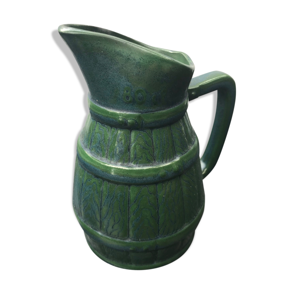 Former green ceramic pitcher shape tonneau | Selency
