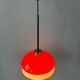 Vintage orange glass pendant light Peill & Putzler