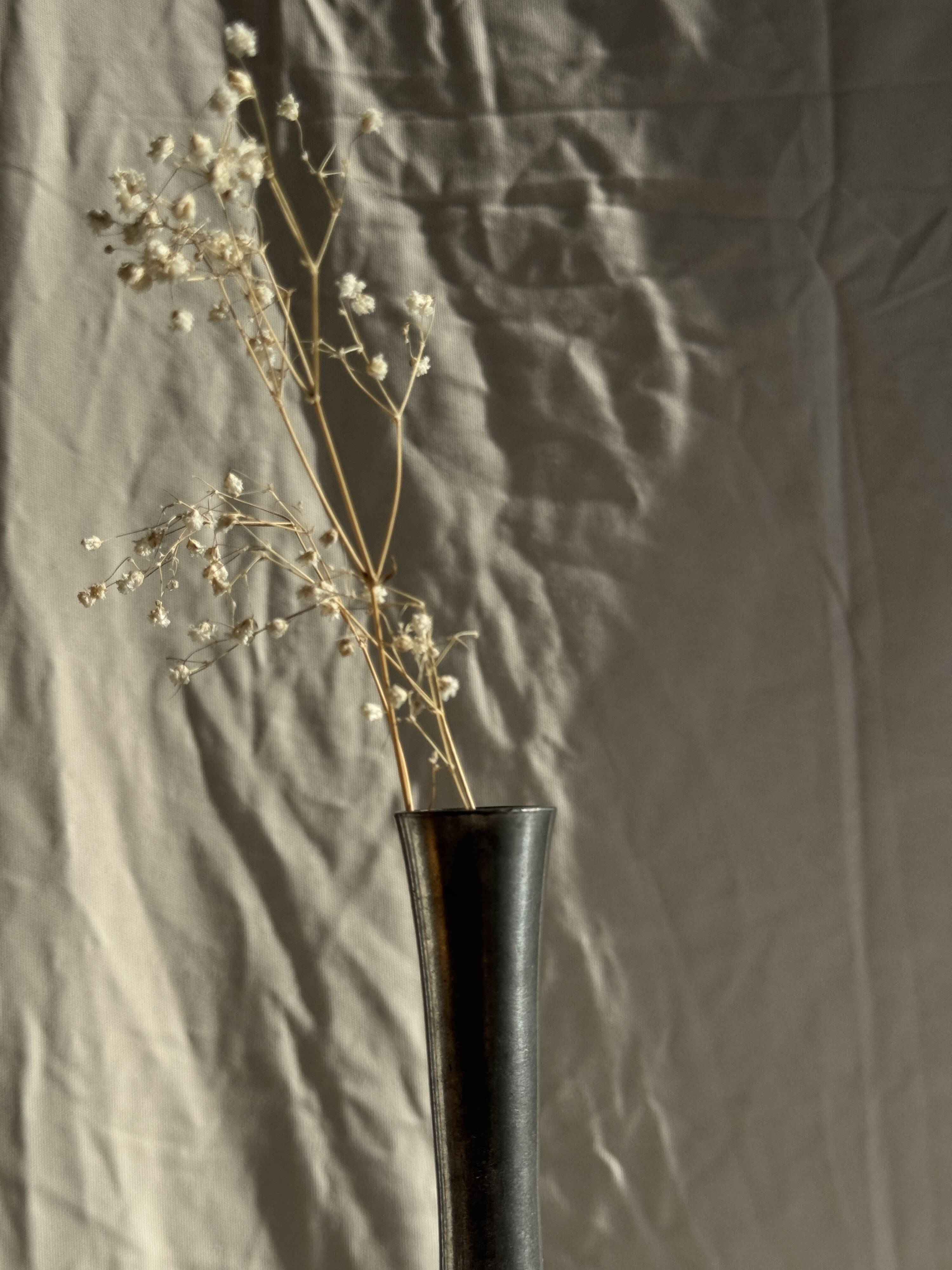 Vintage silver-plated floor vase