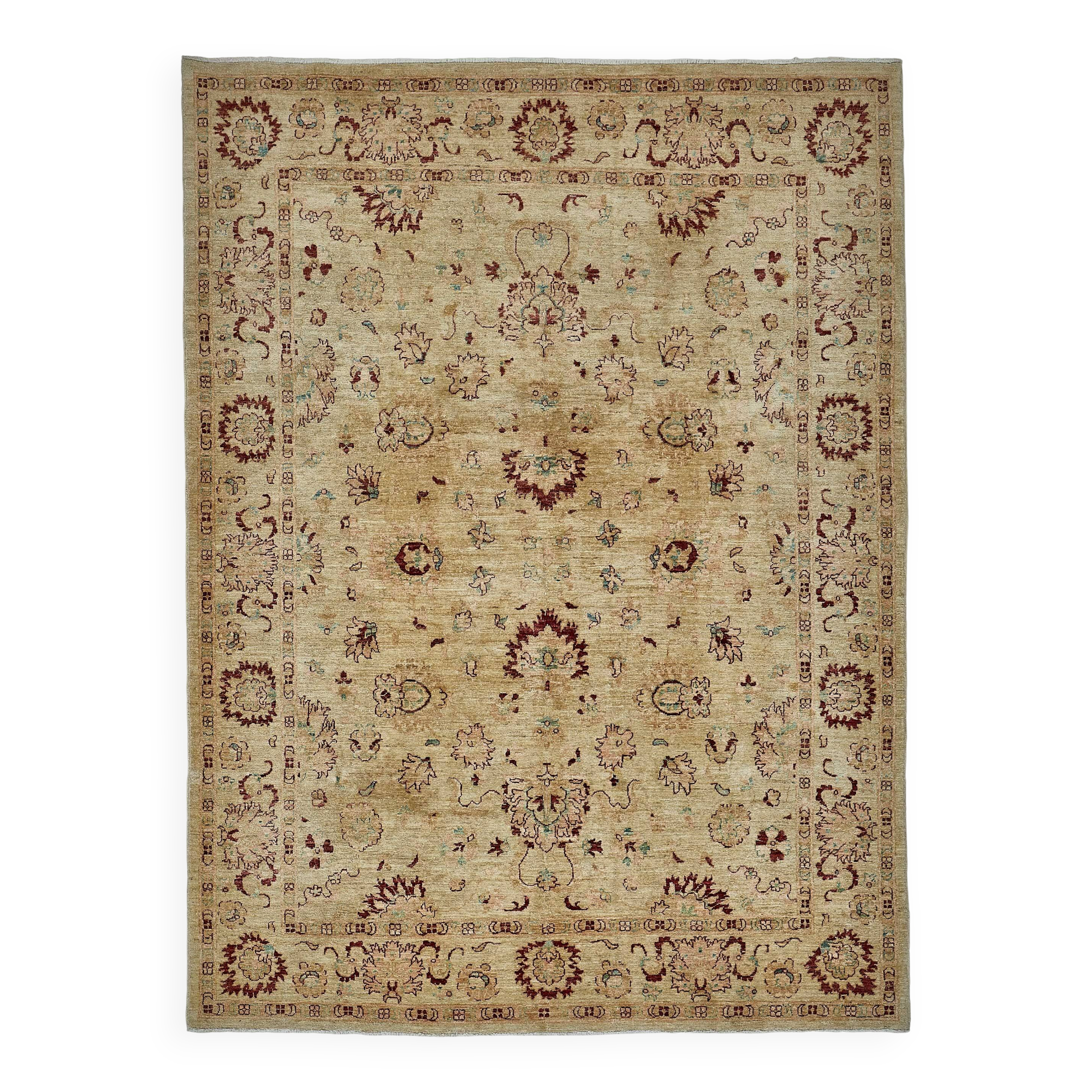 Turkish Handknotted Wool Oushak Rug 194 cm x 260 cm