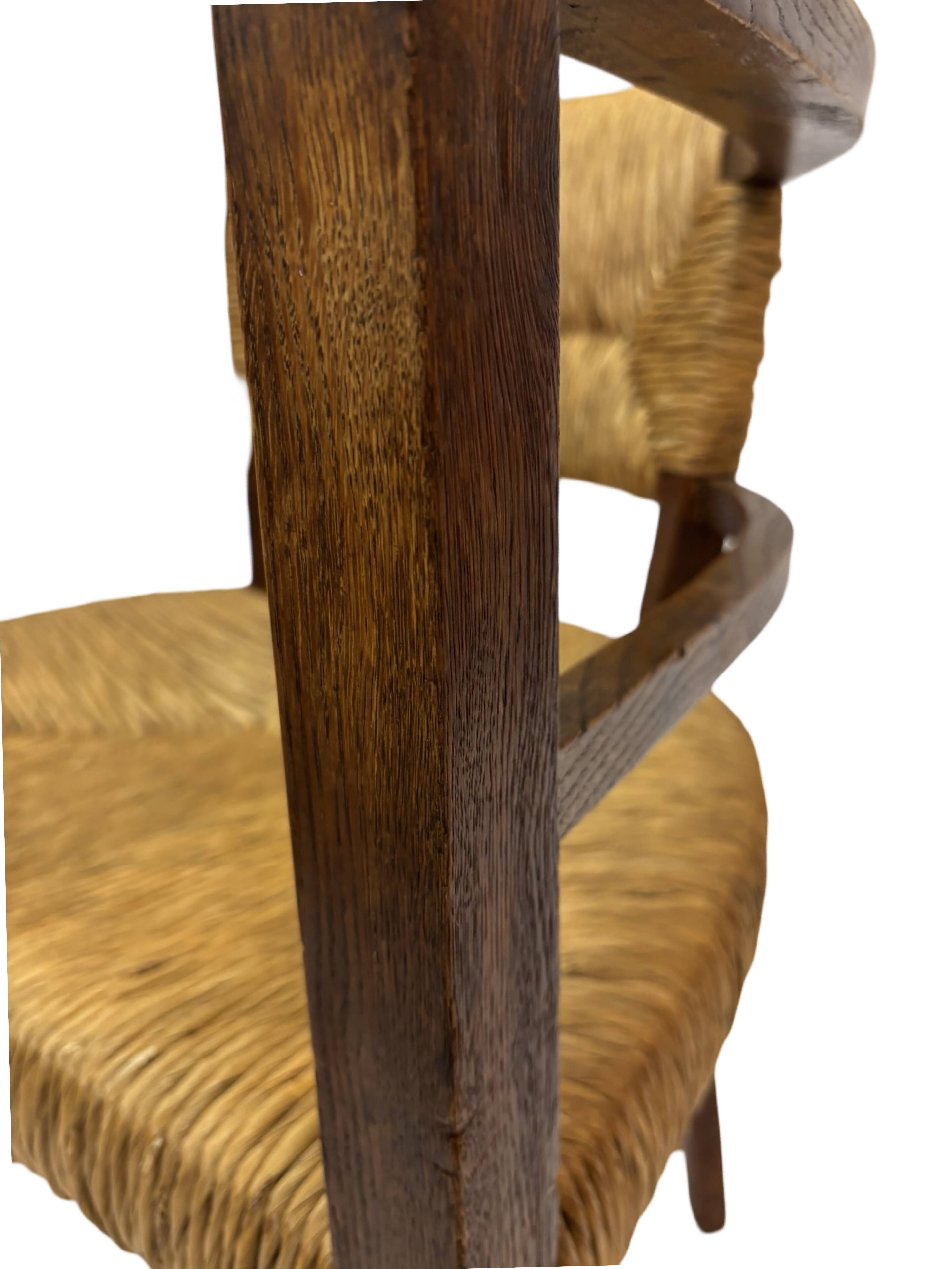 Art Deco chair minimalist oak wicker minimalist design