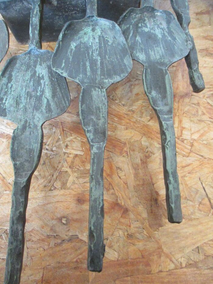 Pair of brutalist sconces, wrought iron by T. Ahlstrom