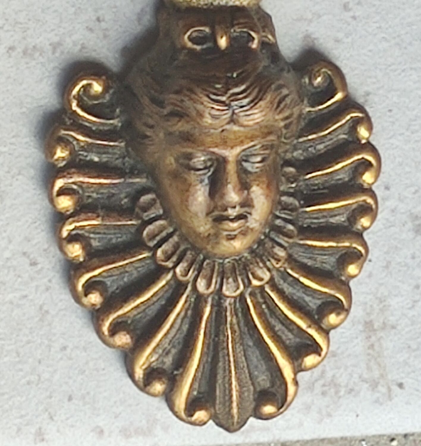 Pair of old bronze sconces