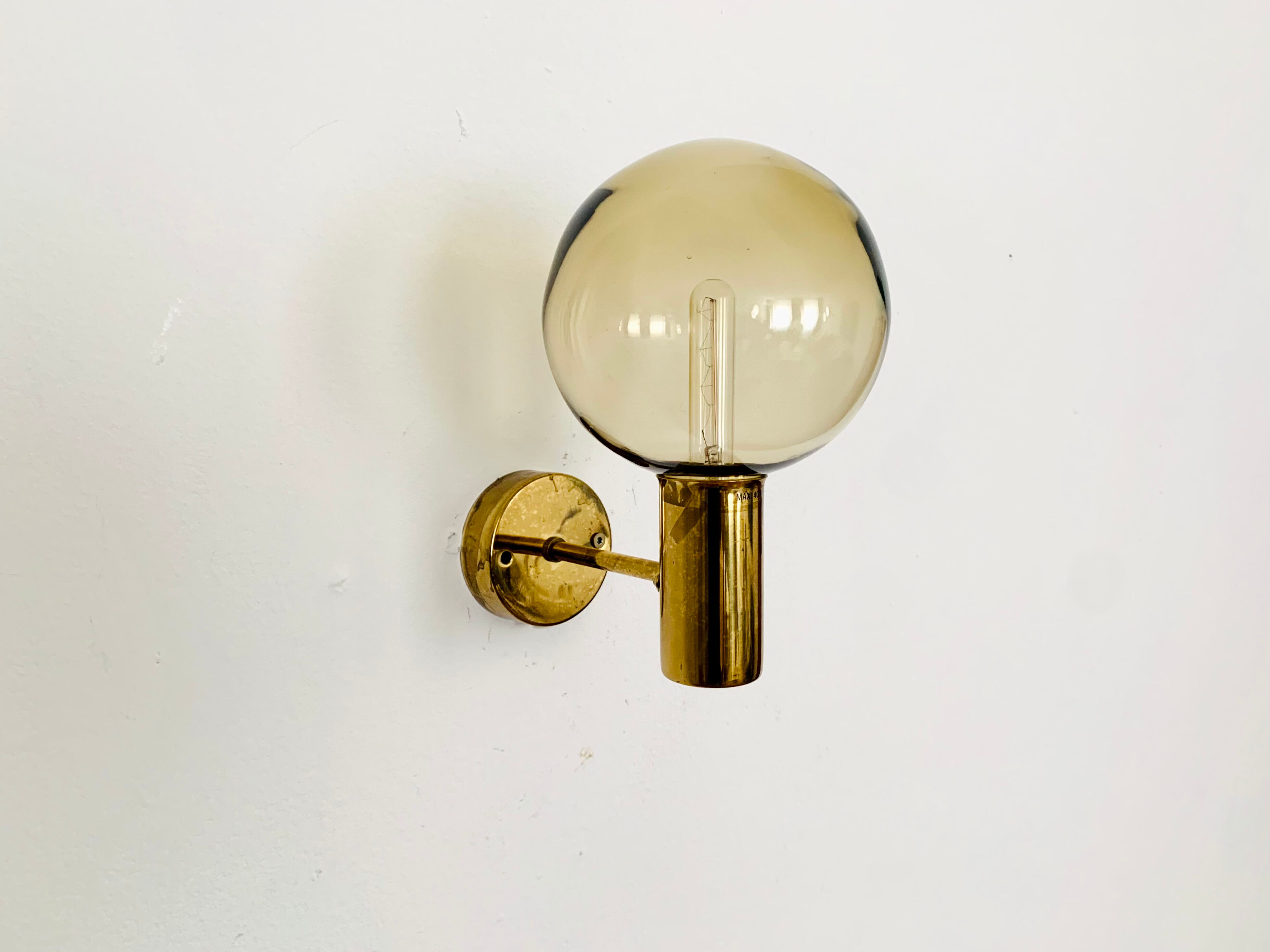 Brass wall lamp by Hans Agne Jakobsson