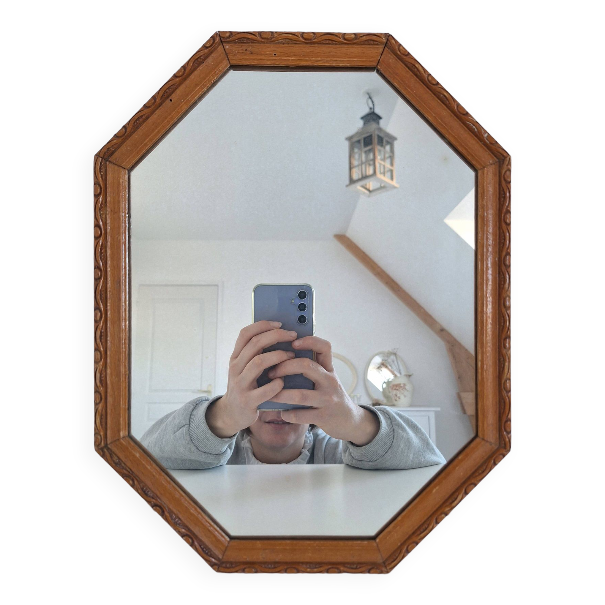 Vintage octagon mirror